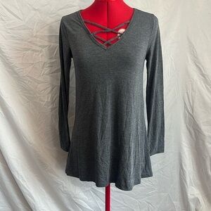XS274 Warehouse one lightweight cross front long sleeve